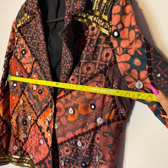 Soft Surroundings Berber Jacket Coin Blazer Womens Multicolor - Picture 11 of 13